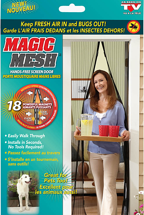 Штора москитная на магнитах Magic Mesh от комаров для двери 